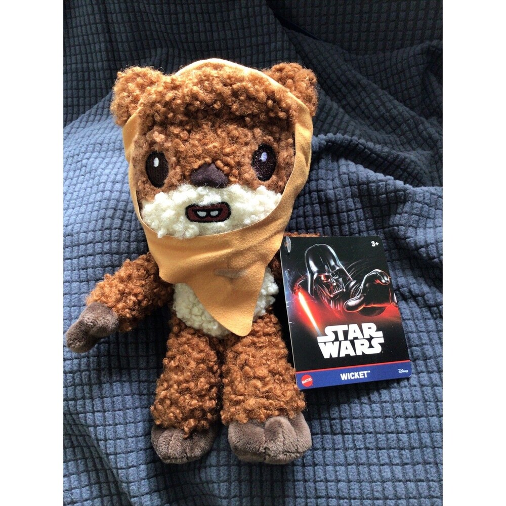 Disney Star Wars Wicket Ewok Plush Character Stuffed Toy 8”  Mattel Age 3